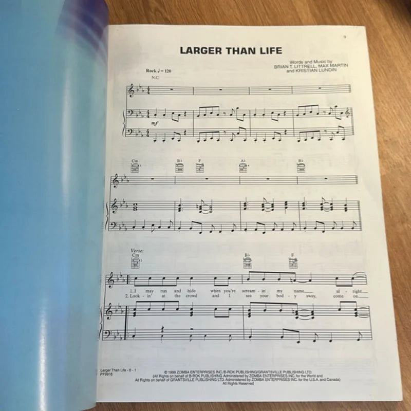 Backstreet Boys Millennium Song Book Music Lyrics Piano Guitar