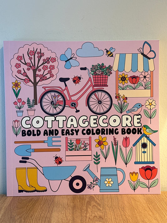 Cottagecore Bold and Easy Coloring Book